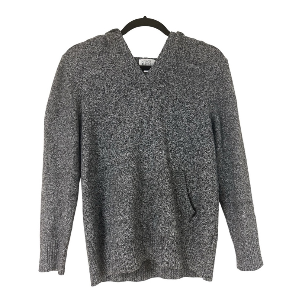 Market & Spruce Gray sweater with hood petite sized 🫶